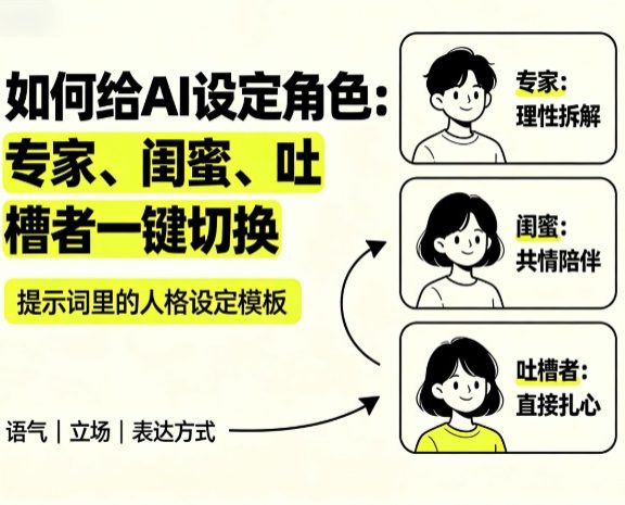 如何给AI设定角色:专家、闺蜜、吐槽者一键切换